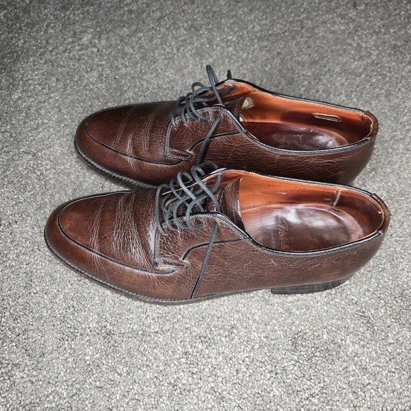 Vintage McHale Men's Brown Pebbled Leather Derby Shoes | Made in‎ USA | Goodyear - Picture 4 of 9